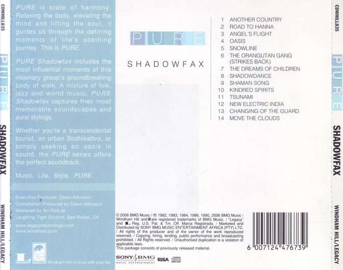 SHADOWFAX - Pure Shadowfax (CD) CDWHILL835 NM