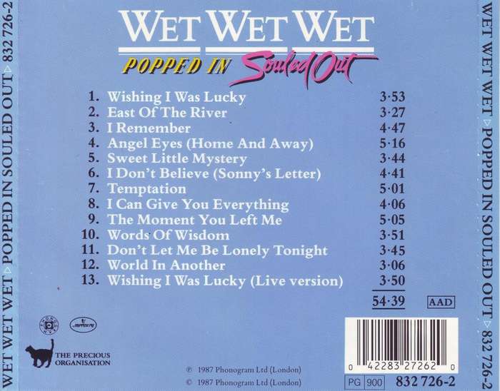 WET WET WET - Popped in souled out (CD) 832 726-2 VG+