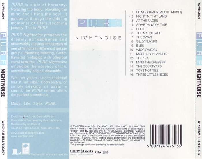 NIGHTNOISE - Pure Nightnoise (CD) CDWHILL830 NM