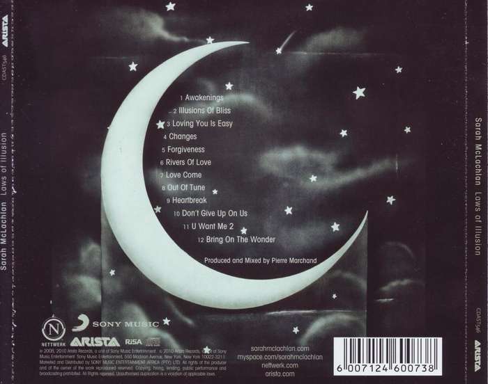 SARAH MCLACHLAN - Laws of illusion (CD) CDAST546 NM
