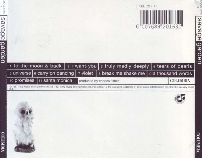 SAVAGE GARDEN - Savage garden (CD) CDCOL 5265 K VG+