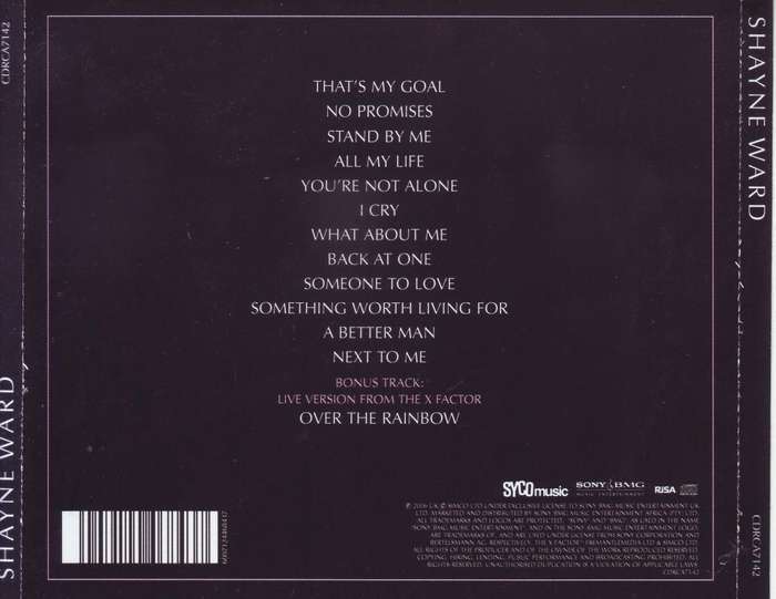 SHAYNE WARD - Shayne Ward (CD) CDRCA7142 VG