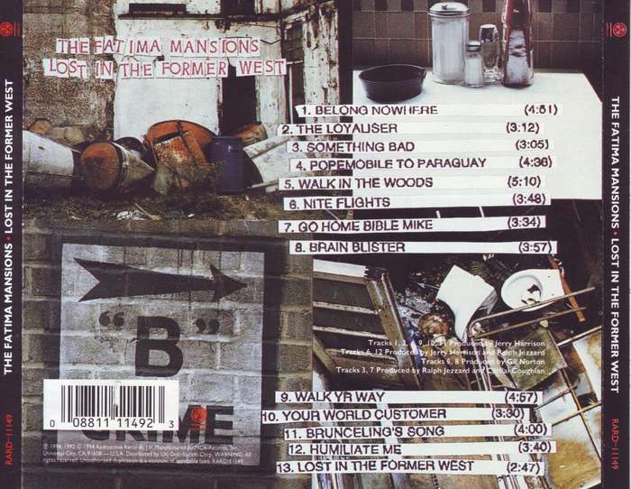 THE FATIMA MANSIONS - Lost in the former west (CD, promo copy) RARD-11149 VG+