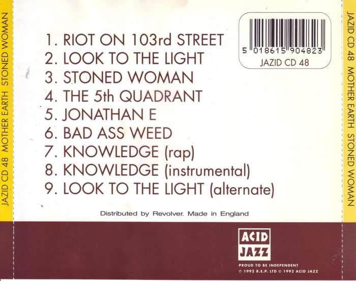 MOTHER EARTH - Stoned woman (CD)  JAZID CD 48  EX