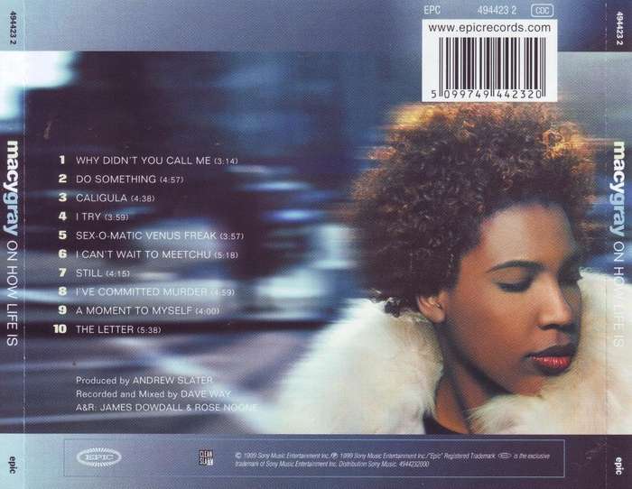 MACY GRAY - On how life is (CD) 494423 2  EX
