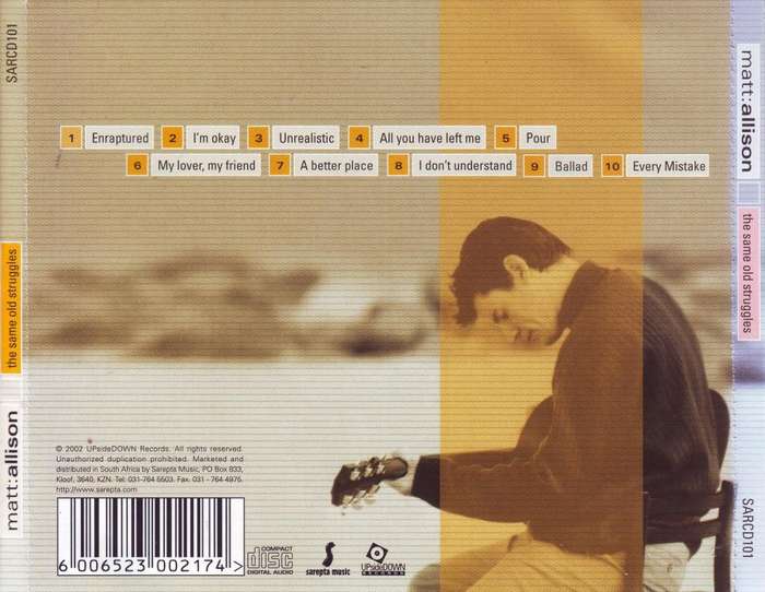 MATT ALLISON - The same old struggles (CD) SARCD101  NM (R25 SALE)
