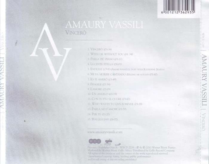 AMAURY VASSILI - Vincero (CD) WBCD 2239 NM-