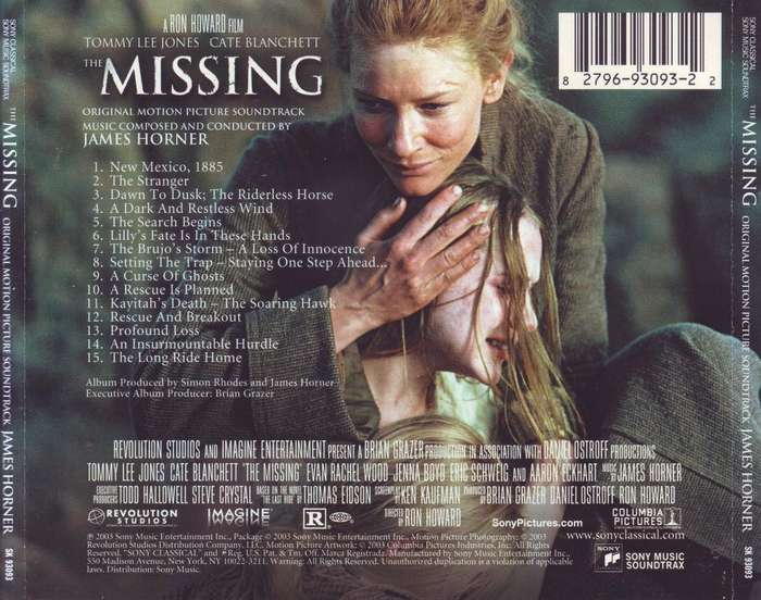 THE MISSING - Original motion picture soundtrack (CD) SK 93093  NM