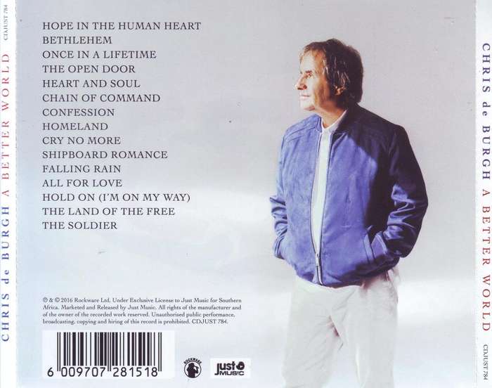 CHRIS DE BURGH - A Better World (CD) CDJUST 784 NM