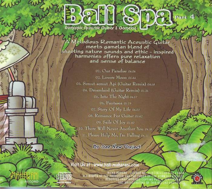 BALI SPA - Part 4 (CD, digipak) MCD152 EX (R25 SALE)