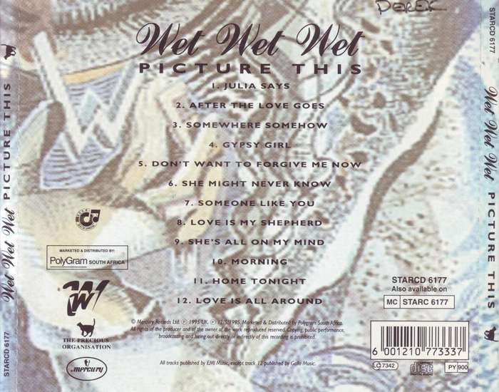 WET WET WET - Picture this (CD) STARCD 6177  VG