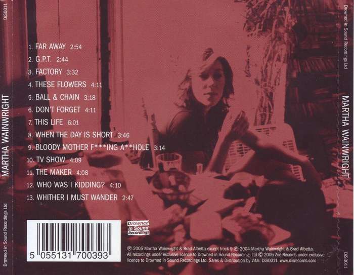 MARTHA WAINWRIGHT - Martha Wainwright (CD) DiS0011 VG+
