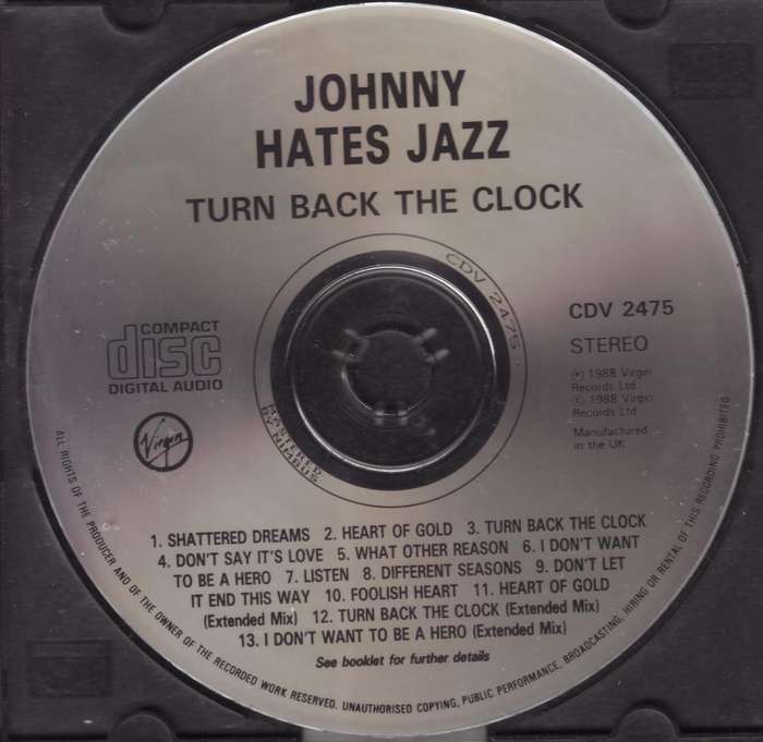 JOHNNY HATES JAZZ - Turn back the clock  CDV 2475 VG+