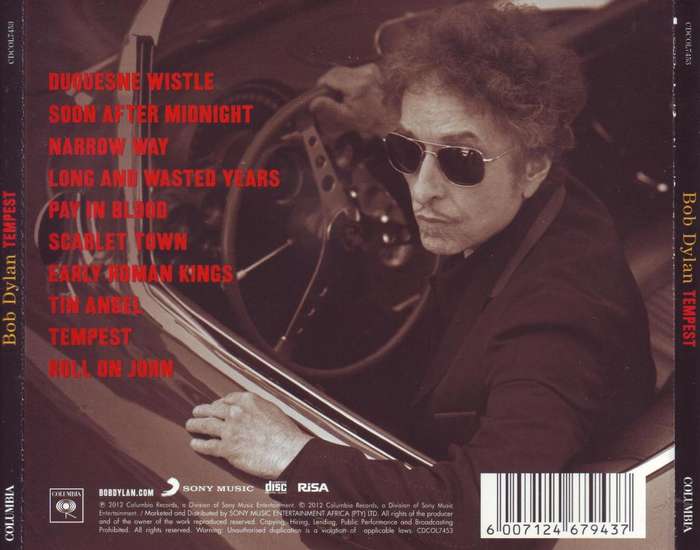 BOB DYLAN - Tempest (CD) CDCOL7453 NM-