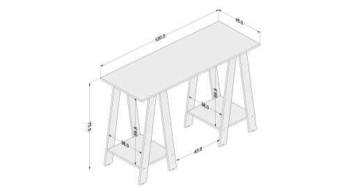 Delta White Office Table