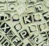 SPECIAL OFFER: METALISED CUBE SILVER ALPHABETS 6mm - PACK OF 10