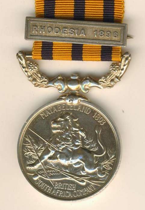 British south africa company medal 1656 trooper GW SMITH BB police with 1896 bar