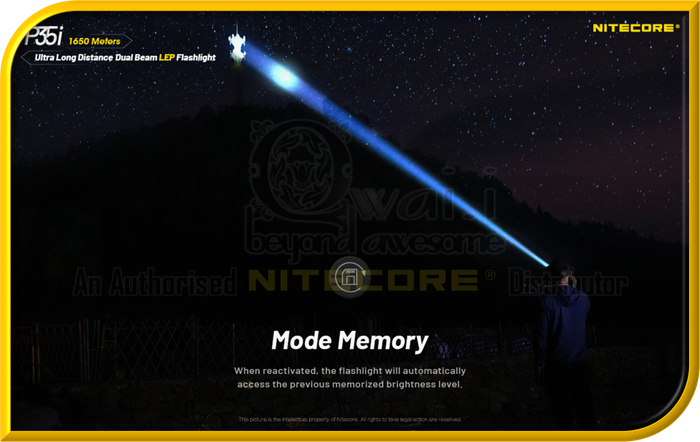 NITECORE P35i Ultra Long-Distance Dual Beam LEP Flashlight (3,000 Lumens)