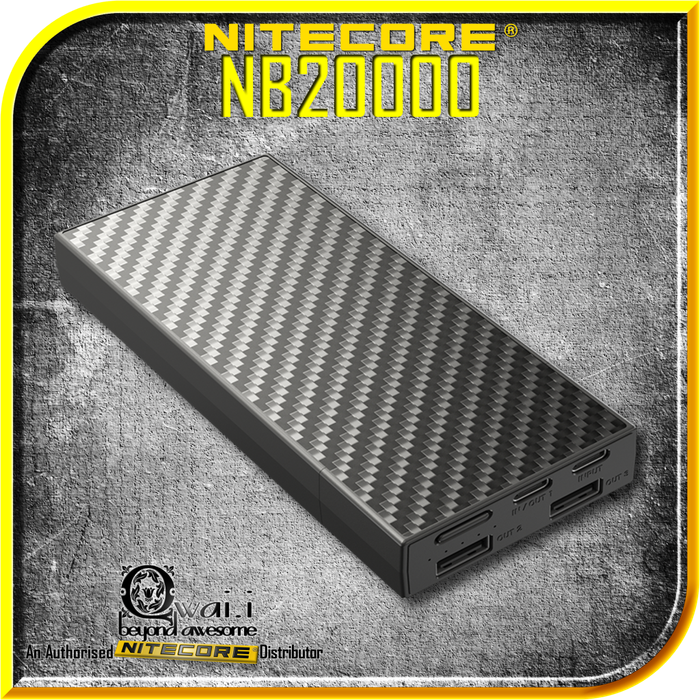 NITECORE NB20000 Ultra Lightweight Carbon Fiber PowerBank (20,000mAh)