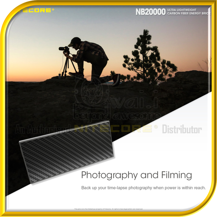 NITECORE NB20000 Ultra Lightweight Carbon Fiber PowerBank (20,000mAh)