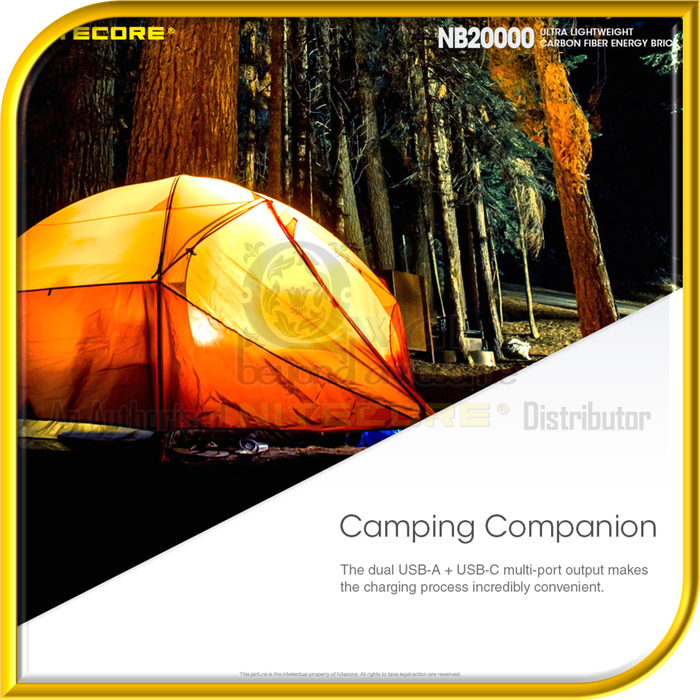 NITECORE NB20000 Ultra Lightweight Carbon Fiber PowerBank (20,000mAh)