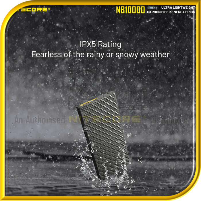 NITECORE NB10000 GEN2 Ultra Lightweight Carbon Fiber PowerBank (10,000mAh)