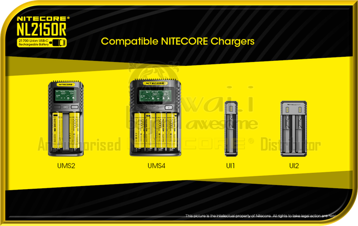 NITECORE NL2150R USB-C Rechargeable 21700 Li-ion Battery (5,000mAh)