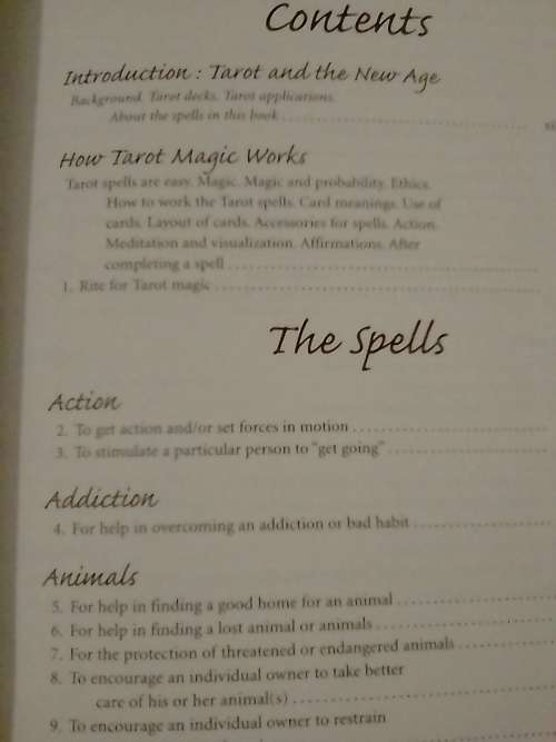 `TAROT SPELLS` - BY JANINA RENEE - SEE and READ BELOW FOR INFO