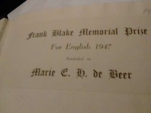 1948 Thorndike English Dictionary, Frank Blake Prize 1947.