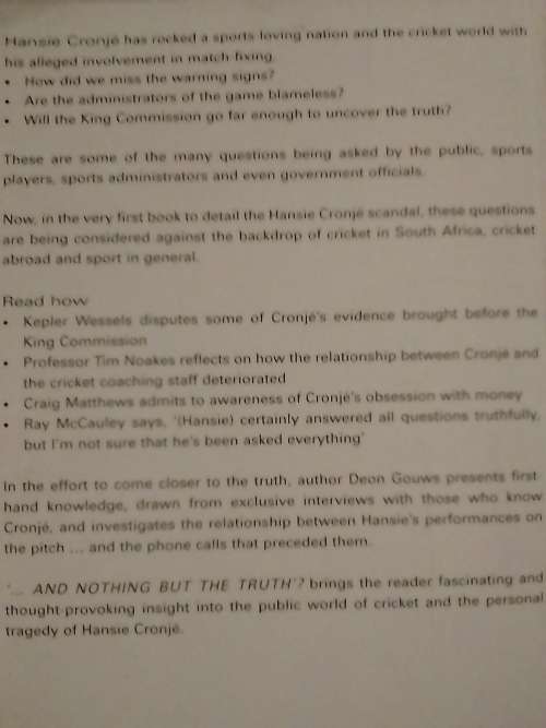 `...AND NOTHING BUT THE TRUTH`` - BY DEON GOUWS - PLEASE SEE BELOW FOR MORE INFO.