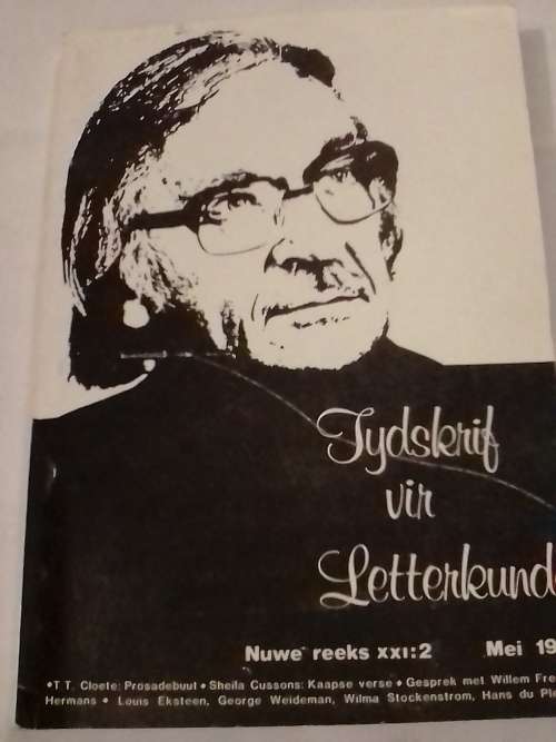 Tydskrif vir Letterkunde, deur Elize Botha.