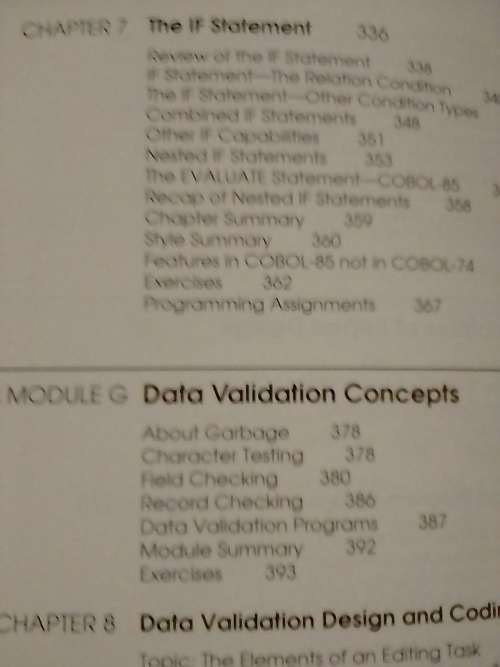 `COMPUTURE COURSE `STRUCTURED COBOL 74/85` - 687 PAGES - INFO BELOW.