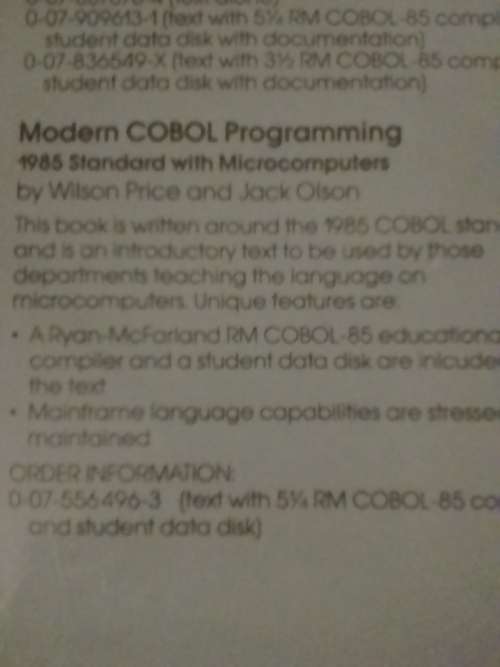 `COMPUTURE COURSE `STRUCTURED COBOL 74/85` - 687 PAGES - INFO BELOW.