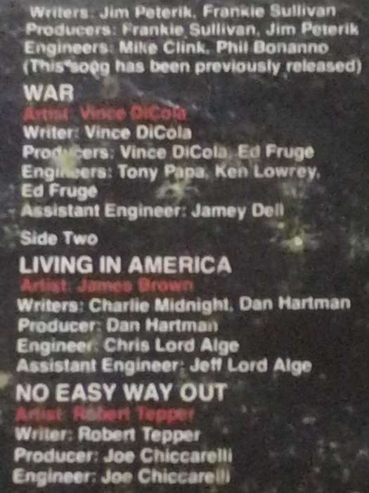 ROCKY IV (ORIGINAL SOUNDTRACK) - VINYL IN EXCELLENT CONDITION - SEE BELOW FOR INFO.