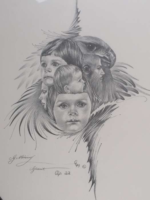 FAMOUS S.A. ARTIST ´GABRIEL MEIRING´ORIGINAL 1979 HIGH VALUE PENCIL ART -LOT 2 - SEE BELOW FOR INFO.