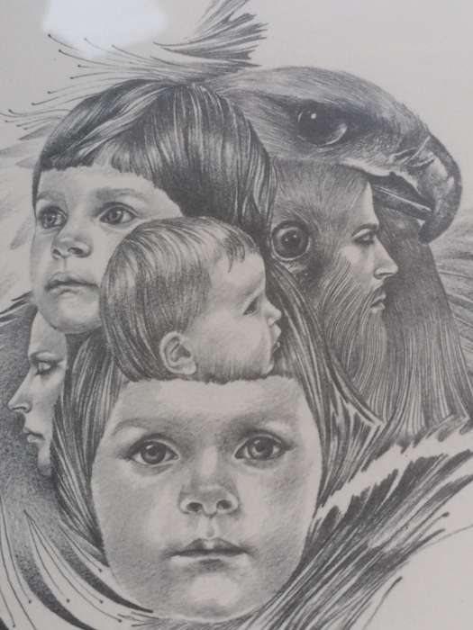 FAMOUS S.A. ARTIST ´GABRIEL MEIRING´ORIGINAL 1979 HIGH VALUE PENCIL ART -LOT 2 - SEE BELOW FOR INFO.