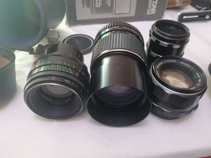 ASAHI PENTAX OPTOMAX MC 1:28 F CAMERA, (LOT OF ASSESSORIES) - 35mm FILM - SEE BELOW FOR INFO.