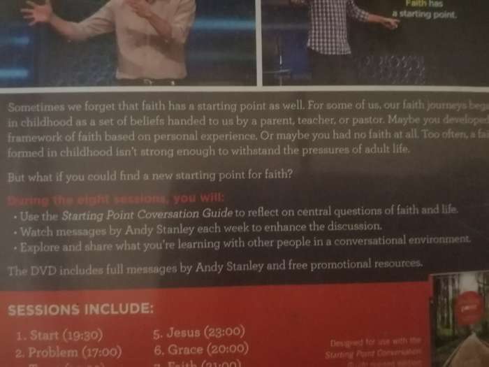 DVD, Religion (Starting point, Andy Stanley).