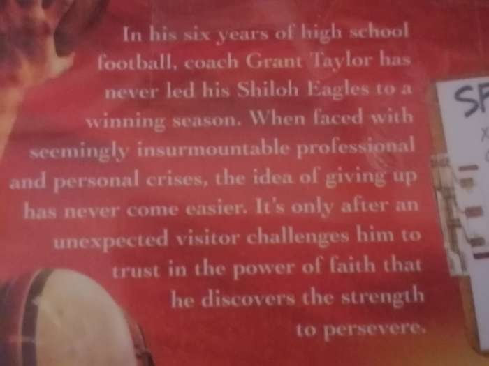 DVD MOVIE- (FACING THE GIANTS) - READ BELOW FOR INFO.