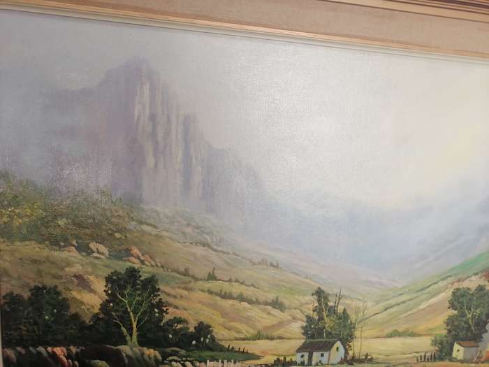 EXQUISITE LARGE OIL BY ANTON CHAPMAN (CAPE FARM SCENE -108cm x 79cm)- PLEASE READ BELOW.