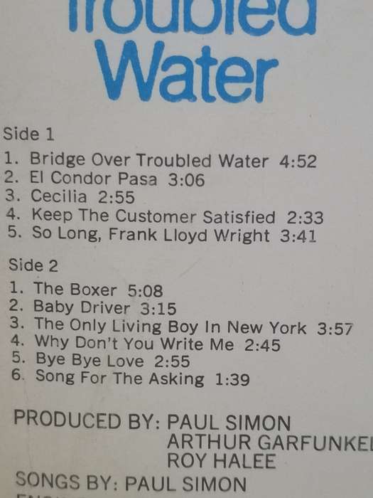 SIMON AND GARFUNKEL (BRIGE OVER TROUBLED WATER) - VINYL IN VERY GOOD COND. - SEE BELOW FOR INFO.