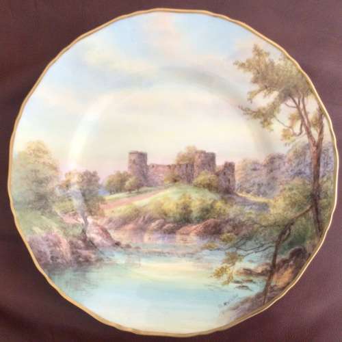 Royal Worcester Bothwell Castle Cabinet Plate Signed!