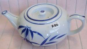 White and Blue Teapot