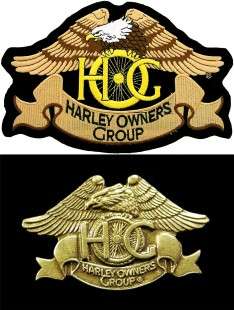 Harley Owners Group HOG Eagle Pin and Badge.