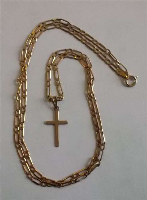 9ct Gold Chain with Cross Pendant