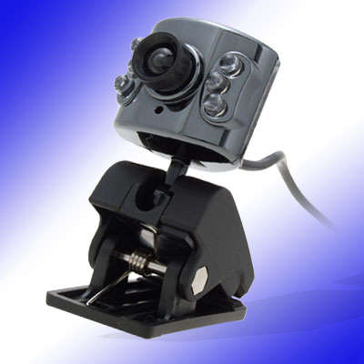 USB WEBCAM WITH 6 X NIGHT LIGHT + BUILD IN MIC FOR SKYPE, MSN, ETC...