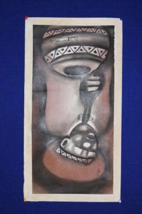 DAVID MBELE  "LADY WITH OBJECTS"