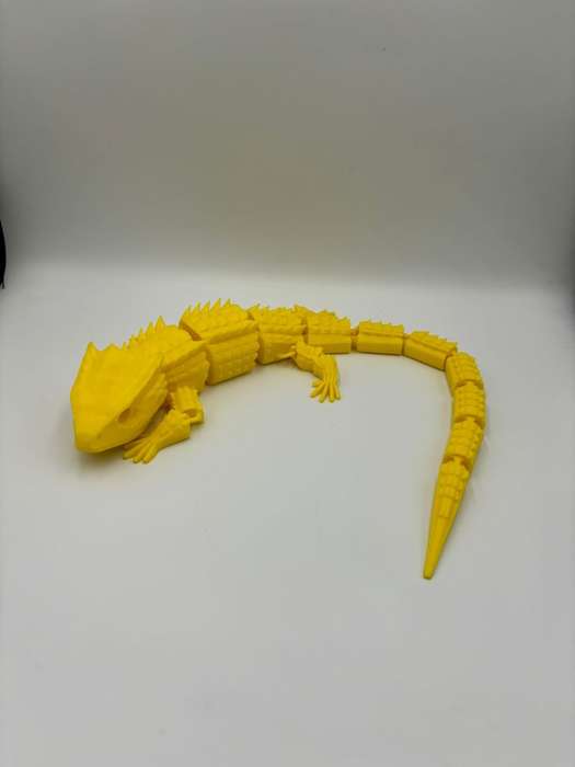 Articulated Red-eyed crocodile skink - 3d Printed 38cm (Yellow)