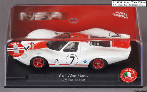 Scalextric SALE NSR NSR 1126 Ford P68 White Limited Edition No.7 Alan Mann Racing 1/32 SLOT CAR