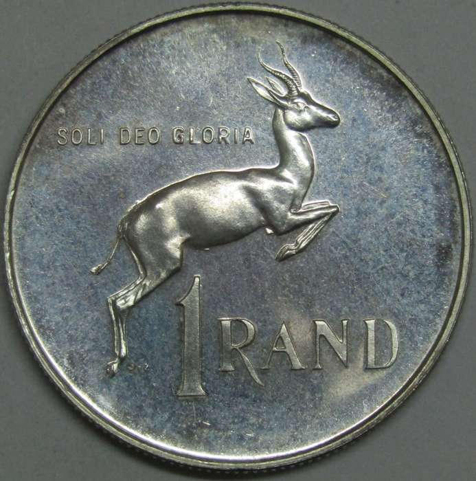 1965 Republic of South Africa Proof Silver Rand "English Legend"